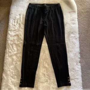 Talbots M ankle crop legging pants jersey stretch black